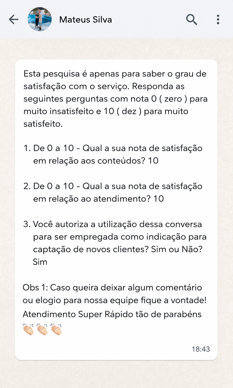 Depoimento de cliente